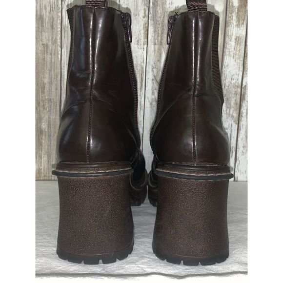 SOLD No Boundaries Vintage Chunky Round Toe Y2k Boots Size 9.5M - Picture 5 of 16